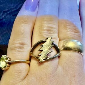 Silver Grateful Dead Bolt Ring